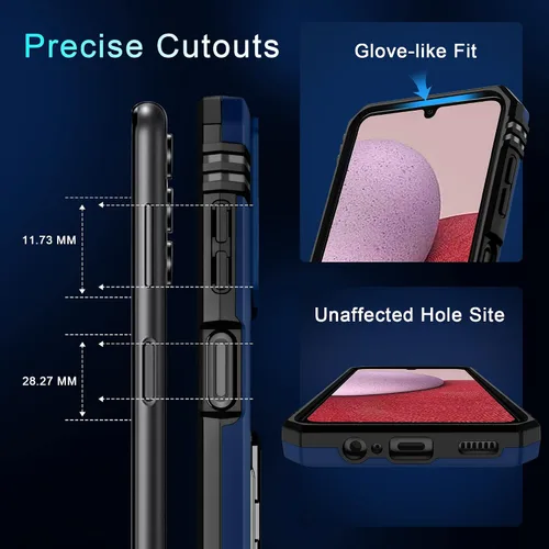 Miniatura 5 de DEERLAMN Funda para Samsung Galaxy A14 5G con Cubierta Deslizante para Cámara + Protector de Pantalla (2 Paquetes), Soporte de Anillo Giratorio