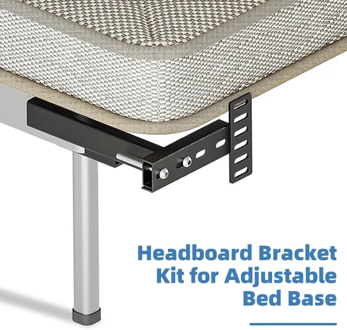 Miniatura 2 de Soportes de cabecera ajustables para marco de cama de metal con kit de extensión de estribo, soportes de montaje universales de alta resistencia