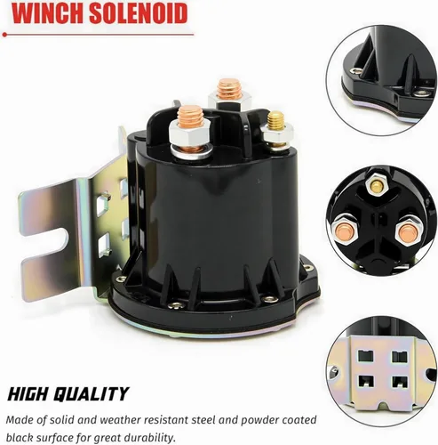 Miniatura 2 de Interruptor de relé solenoide de arranque de 12 V, contactor de trabajo intermitente, 3 terminales, corriente de 150 A, máximo 800 A, con tuercas