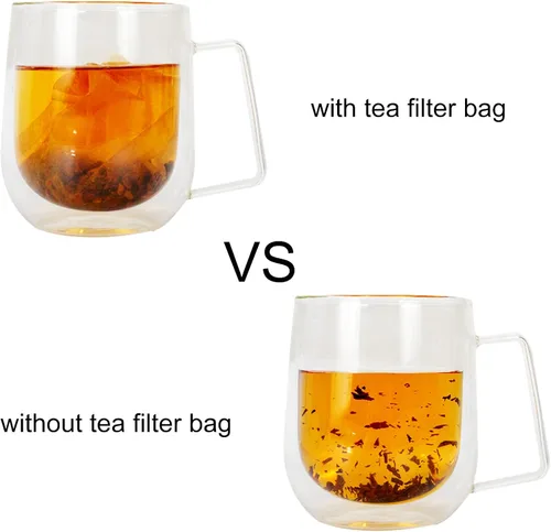 Miniatura 4 de Numola Bolsas de filtro de té sin blanquear para té de hojas sueltas, bolsas de té vacías, papel de filtro de pulpa de madera, bolsa infusora de té