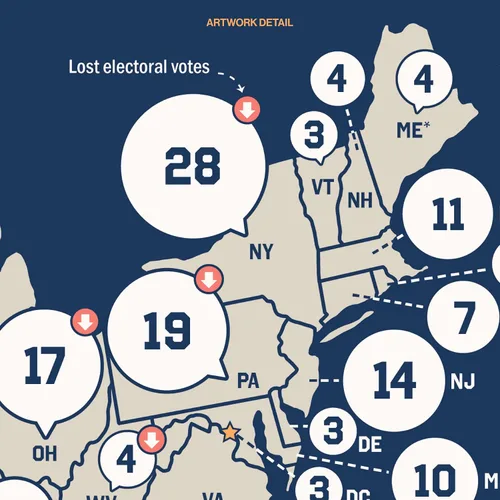 Miniatura 7 de Paquete de póster de Presidentes y Colegios Electorales Juego de 2 carteles Actualizado con la última información presidencial Ideal