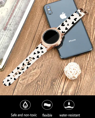 Miniatura 3 de Correas deportivas de silicona de 0.787 in compatibles con Galaxy Watch 6/Watch 5/Galaxy Watch 4 1.575 in 1.732 in/Classic 1.654 in 1.811 in/Watch 3