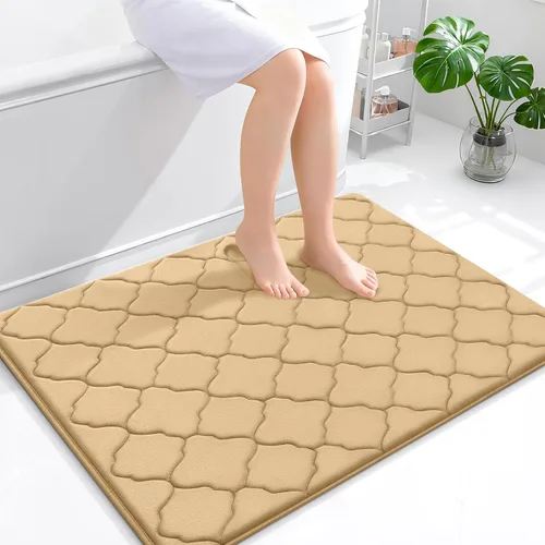 Miniatura 254 de OLANLY Alfombra de Baño de Espuma Viscoelástica de 24 x 16 pulgadas, Ultra Suave y Absorbente, Alfombras de Baño Antideslizantes, Cómodas, Lavables