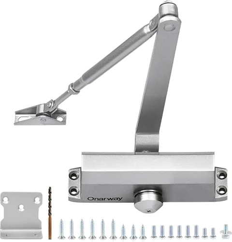 Miniatura 8 de Onarway - Cierre de puerta automático ajustable de tamaño 3, resorte hidráulico, aleación de aluminio, para uso residencial y comercial con Negro