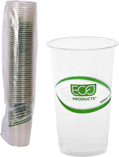 Miniatura 15 de ECO PRODUCTS GreenStripe - Vasos fríos transparentes de 9 onzas, vasos desechables de ácido poliláctico (PLA) a base de plantas para agua, jugo