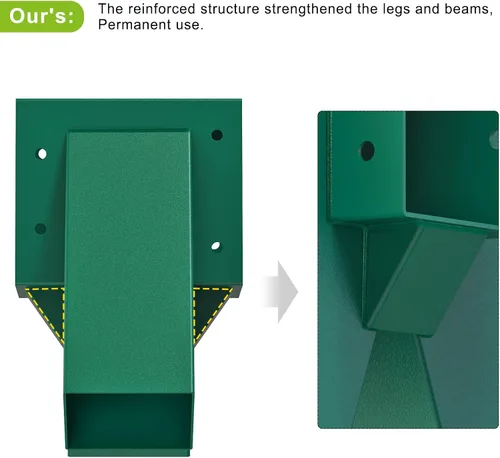 Miniatura 6 de BeneLabel Juego de soportes de columpio medio con marco A, accesorios de acero resistente con accesorios de montaje, juego de columpio de bricolaje