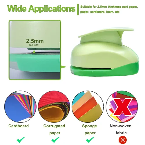 Miniatura 4 de UCEC Perforadora de papel hexagonal de 2.75 pulgadas para álbumes de recortes y fabricación de tarjetas, perforadora artesanal resistente