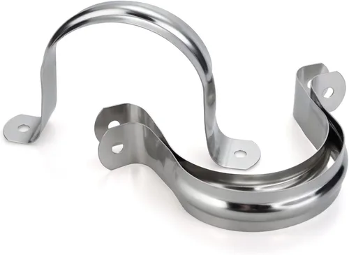 Miniatura 10 de 25 abrazaderas de tubo extra anchas de acero inoxidable 304 de 1-1/4 pulgadas, clips de conducto con soporte en U de dos agujeros para HVAC
