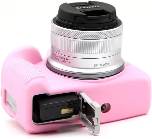 Miniatura 4 de Funda R50, carcasa de silicona suave, ultrafina, ligera, de goma, suave, para Canon Eos R50 (rosa)