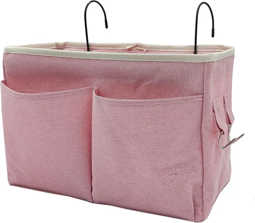 Miniatura 8 de Organizador de Mesita de Noche/Bolsa de Almacenamiento Colgante de Mesita de Noche Organizador Multifuncional para Literas Camas de Hospital Rieles