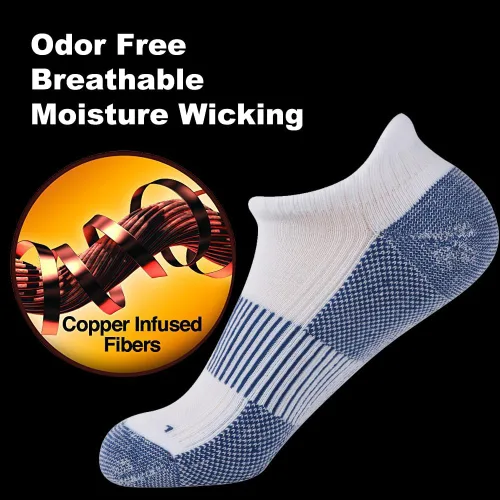Miniatura 4 de FOOTPLUS Calcetines unisex de compresión de tobillo para fascitis plantar, soporte de arco de circulación, para golf, correr, senderismo