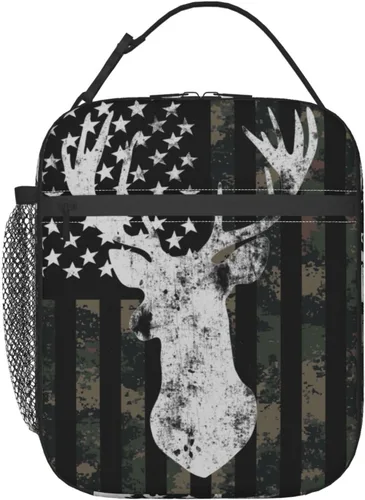 Miniatura 20 de Miaoquhe Lonchera de béisbol para hombres, bolsa de béisbol con bandera estadounidense para mujeres, bolsa de almuerzo para niños, bolsa de almuerzo