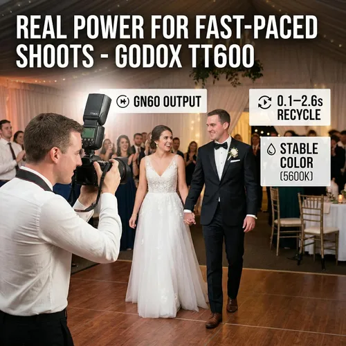 Miniatura 5 de Godox Flash TT600 - Flash Speedlite con Sistema de Disparador Integrado Compatible para Canon, Nikon, Pentax, Olympus, Fujifilm, Panasonic