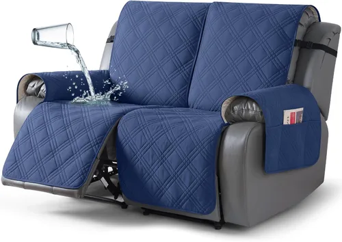 Miniatura 9 de TAOCOCO Fundas para Sillón de Dos Plazas Reclinable 100% Impermeables, Fundas Divididas para Loveseat Reclinable, Funda Antideslizante para Sofá