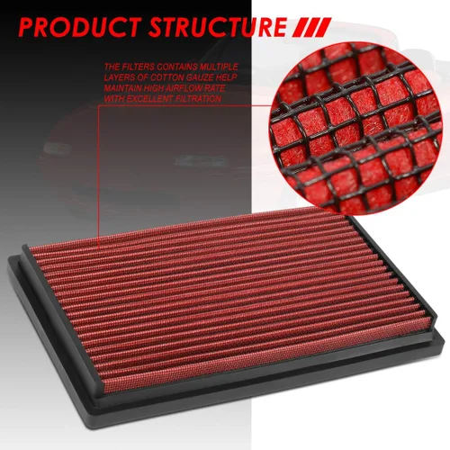 Miniatura 2 de Auto Dynasty Filtro de panel de aire de motor de alto caudal, reutilizable y lavable, compatible con Ford Escort/Mazda 323 MX-5 Miata