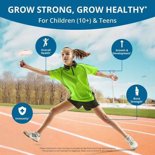 Miniatura 5 de Grow Power - Potente fórmula de crecimiento de altura para niños (10 +) y adolescentes, apoya el crecimiento saludable de la altura, la salud
