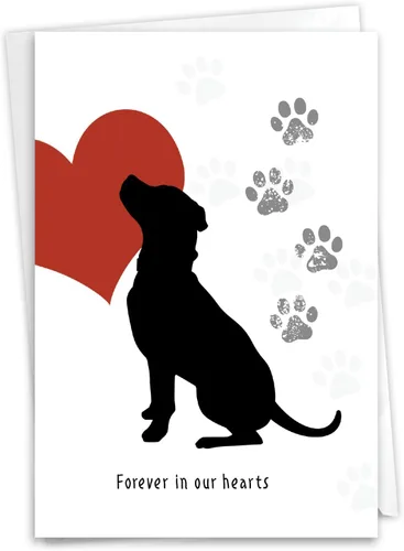 Miniatura 7 de NobleWorks Tarjeta de felicitación de condolencias para mascotas con sobre de 5 x 7 pulgadas (1 tarjeta) Furever In Our Heart - Cat C10066BPSG