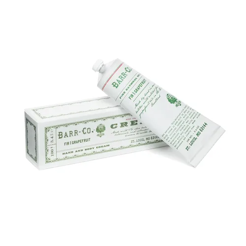 BARR-CO. Crema de manos y cuerpo de abeto y pomelo, aroma a cítricos amaderados, crema corporal para piel seca y agrietada, adecuada para el