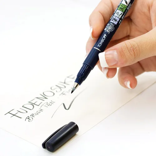 Miniatura 4 de Tombow 82038 Fudenosuke, punta suave y dura Fudenosuke Brush Pen para caligrafía y dibujos artísticos