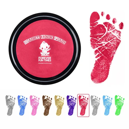 Miniatura 9 de Forever Fun Times - Kit de manos y huellas para bebés Obtén cientos de impresiones detalladas con una almohadilla de tinta segura para bebés