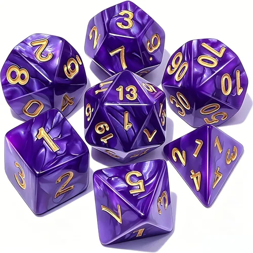 Miniatura 13 de CiaraQ DND - Juego de dados poliédricos con bolsa de dados para juegos de rol de Calabozos y Dragones RPG MTG (fuente negra y dorada)