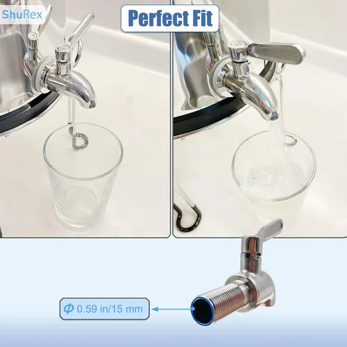 Miniatura 5 de Espiga de acero inoxidable de repuesto para Berkey Big, Travel, sistema de filtro de agua alimentado por gravedad real y otros tanques de filtro