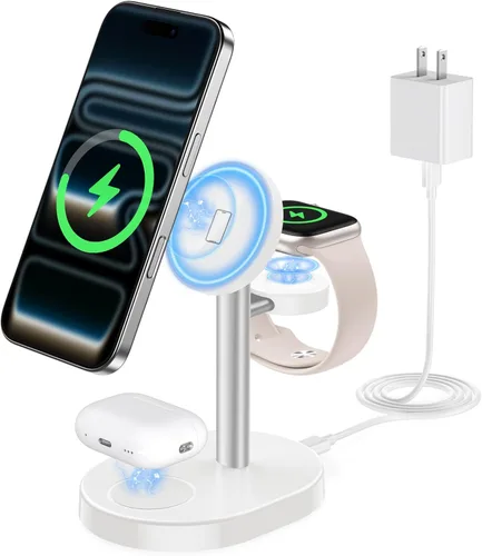 Miniatura 13 de Hevanto 25W 3 in 1 Super Fast Charging Station for Apple MagSafe Charger, Wireless Magnetic Mag-Safe Charger Stand for iPhone 17 16 15 14 13 12