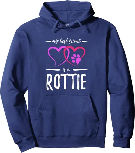 Miniatura 5 de Sudadera con capucha para perro Rottweiler con diseño de Best Friend Rottie