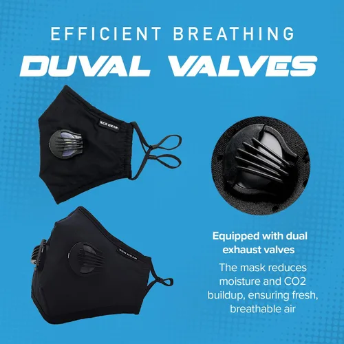 Miniatura 4 de ECO-GEAR Máscara facial anticontaminación, respirador de partículas, máscara para polvo, gases de escape, humo, humo, polen y humos, máscara bucal