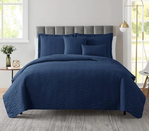 Miniatura 19 de Clara Clark Quilts Tamaño Twin - Juego de Cubrecama Colcha para Todas las Estaciones, Tejido Pinsonic Juego de Ropa de Cama Ligera - Juego