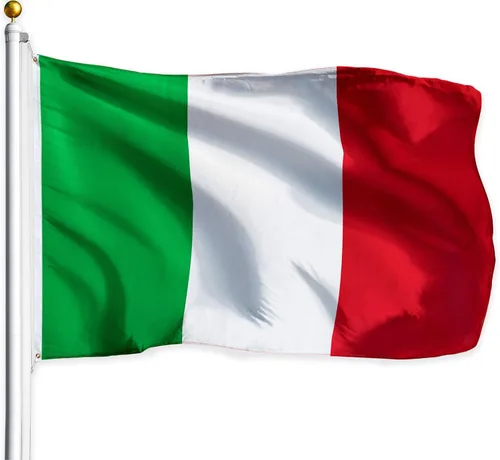 G128 Bandera de Italia, 3 x 5 pies, serie LiteWeave, impresa en poliéster 100D, bandera de país, colores vibrantes, ojales de latón