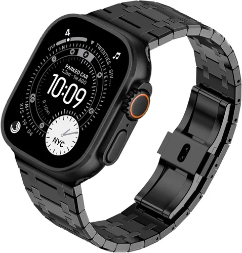 Miniatura 9 de KADES Correa de acero inoxidable compatible con Apple Watch Band Ultra 3/2/1 de 1.73 pulgadas Series 11/10 de 1.81 pulgadas/1.65 pulgadas, Series