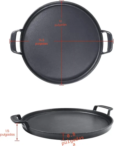Miniatura 4 de Hisencn 7421 Sistema de Parrilla Gourmet BBQ Plancha para parrilla Weber de carbón de 22 1/2 pulgadas, sartén de plancha de hierro fundido de 12
