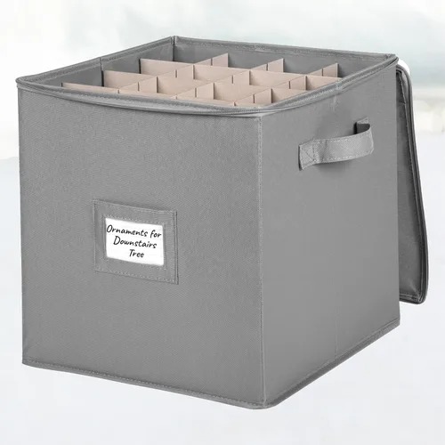 Miniatura 7 de HOLDN’ STORAGE Caja de almacenamiento para adornos navideños - Contenedores de almacenamiento para decoración navideña que guardan hasta 64 – 3” x