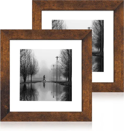 Miniatura 18 de iRahmen - Juego de 2 marcos de fotos de 4 x 6, marco de madera negro con cristal de alta definición, para mostrar fotografías de 3.5 x 5