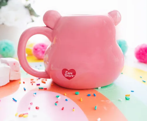 Miniatura 6 de Silver Buffalo Care Bears - Taza de cerámica esculpida en 3D con diseño de oso animador, taza de café grande para cacao, té, capacidad para 20 onzas