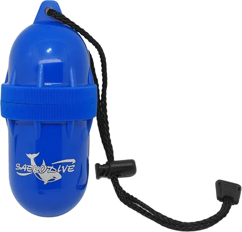 Caja seca cilíndrica con cordón, contenedor impermeable, soporte hermético para llaves, para esnórquel, barco, kayak, buceo y actividades acuáticas