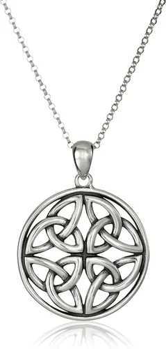 Miniatura 13 de Amazon Essentials . Collar con colgante celta de plata de ley 925 para mujer, cadena Rolo de 18 pulgadas, joyería hipoalergénica para mujer