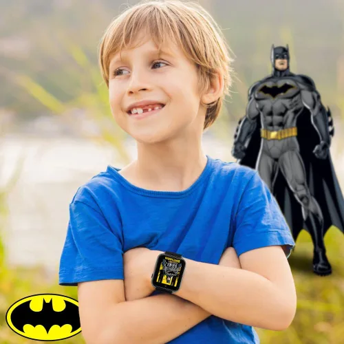 Miniatura 5 de Batman - Reloj inteligente para niños, pantalla táctil con cámara grabadora de voz, cronómetro, alarma, temporizador, calculadora de rastreador