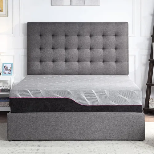 Miniatura 9 de 11 Inch King Size Mattress, Cooling Hybrid Mattresses, Breathable Bed in A Box, Built in Pocketed Coils and Gel Memory Foam Layer, Avaliable in Azul