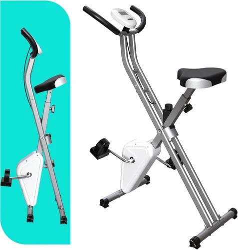 Miniatura 18 de USLIM Bicicleta de Ejercicio Plegable Bicicletas Estáticas para el Hogar, Bicicleta de Entrenamiento Interior 5 EN 1, Bicicleta de Ciclismo