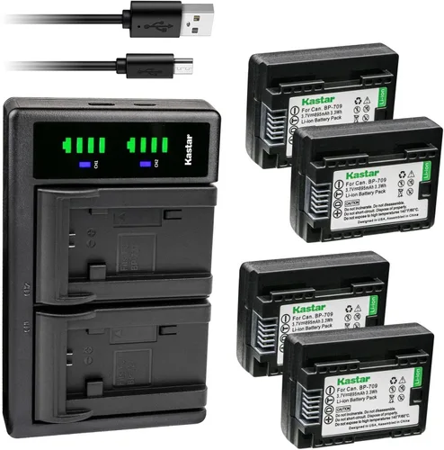Miniatura 7 de Kastar BP-709 LTD2 Cargador de batería USB compatible con Canon BP-708 BP708, BP-709 BP709, CG-700, Canon VIXIA HF R82 HFR82, VIXIA HF R300 HFR300