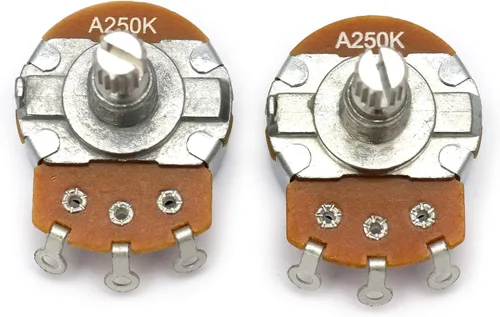 Miniatura 5 de Alpha Pots Log A250k Potenciómetro de audio de volumen Electrónica para guitarra eléctrica o bajo (más grande A250k)