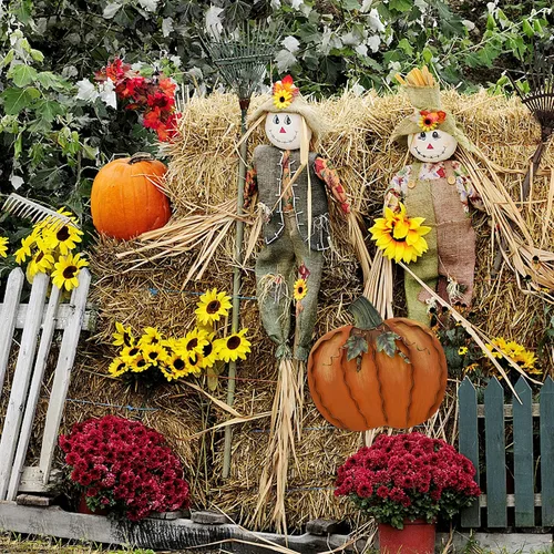 Miniatura 4 de Letreros de metal con estacas de calabaza, decoración de otoño, decoración decorativa de jardín, césped, calabazas, decoración de otoño al aire