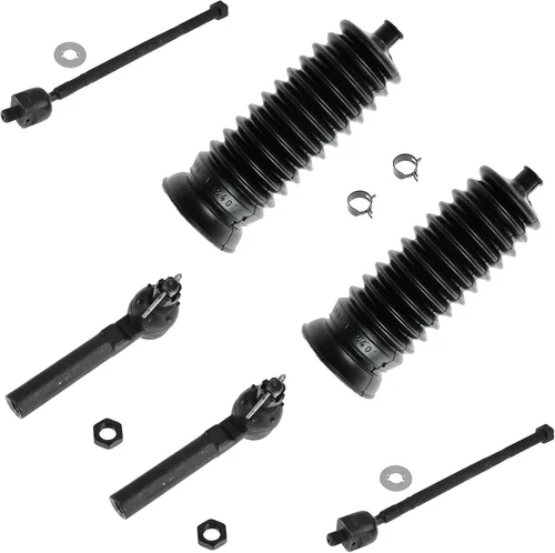 Miniatura 60 de TRQ Kit de dirección interior y exterior para lado del conductor y del pasajero delantero, con cremallera de dirección y fuelle de piñón compatible
