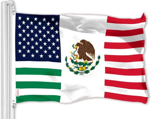 Miniatura 8 de G128 Bandera de México, 3 x 5 pies, serie LiteWeave Pro, impresa en poliéster 150D, ojales de latón, bandera de mexico