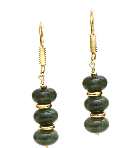 Miniatura 29 de Gempires - Aretes ligeros con cuentas hechas a mano, hipoalergénicos, chapados en oro, aretes colgantes para mujer