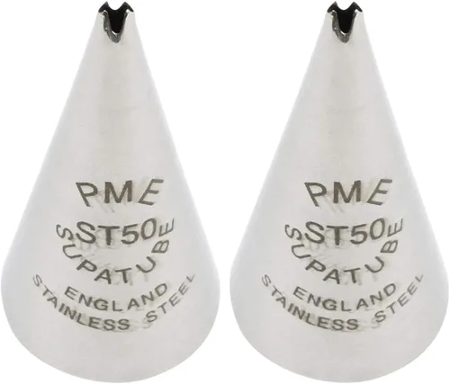 PME Supatube de acero inoxidable profesional sin costura hoja pequeña #50 (paquete de 2)