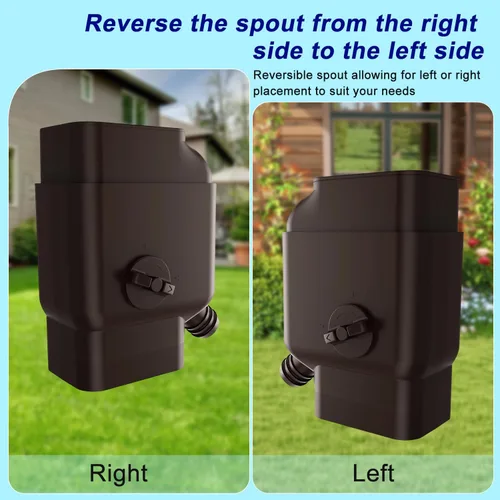 Miniatura 7 de Prestantious Desviador de bajante con filtro integrado para bajante de 2 x 3 pulgadas y 3 x 4 pulgadas, sistema de recolección de agua de lluvia