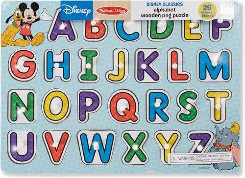 Miniatura 6 de Melissa & Doug Disney Classics - Rompecabezas de madera con diseño del alfabeto (26 piezas)